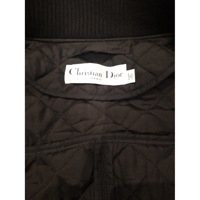 Pre-owned Dior Black Cotton Leather Jacket