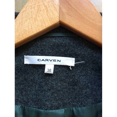 Pre-owned Carven Wool Blazer In Green