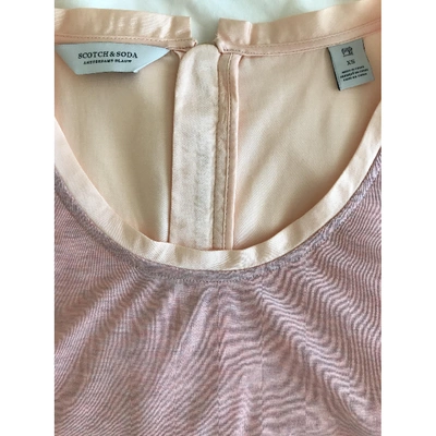 Pre-owned Scotch & Soda Pale Pink Viscose Top In Yellow