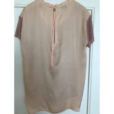 Pre-owned Scotch & Soda Pale Pink Viscose Top In Yellow