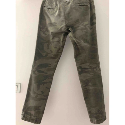 Pre-owned Current Elliott Straight Jeans In Green