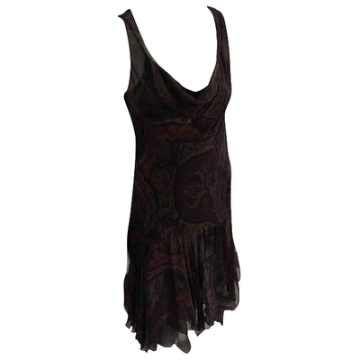 RALPH LAUREN Pre-owned Silk Mid-length Dress In Black