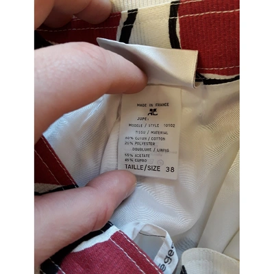 Pre-owned Courrèges Skirt Suit In White