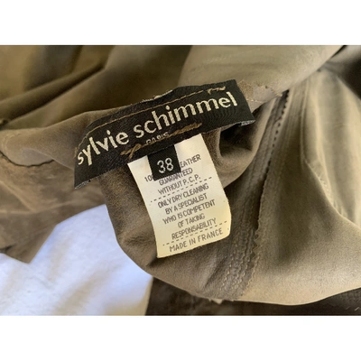 Pre-owned Sylvie Schimmel Khaki Leather Leather Jacket