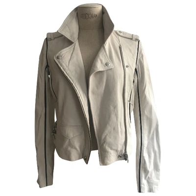 Pre-owned Iro Leather Jacket In White