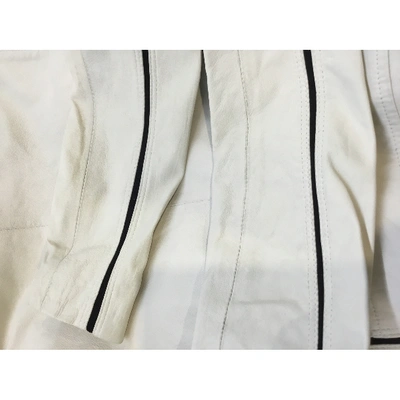 Pre-owned Iro Leather Jacket In White