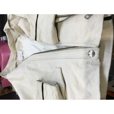 Pre-owned Iro Leather Jacket In White