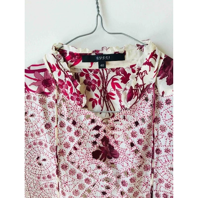 Pre-owned Gucci Silk Blouse In Pink