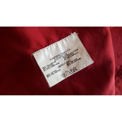 Pre-owned Burberry Jacket In Red