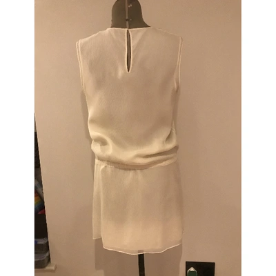 Pre-owned Joseph Silk Mini Dress In White