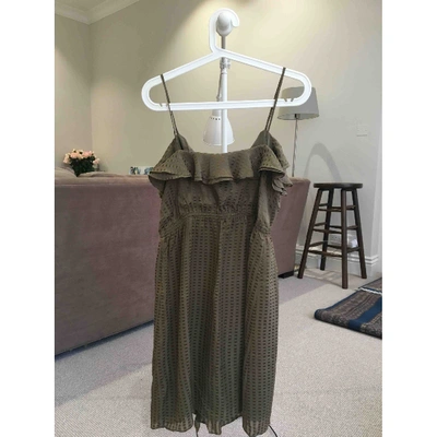 Pre-owned Milly Silk Mini Dress In Green