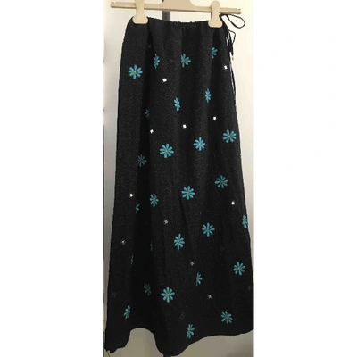 Pre-owned Claudie Pierlot Maxi Skirt In Black