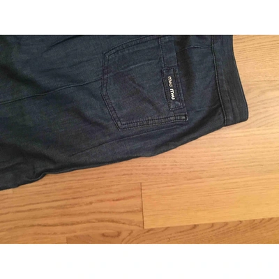 Pre-owned Miu Miu Large Jeans In Anthracite