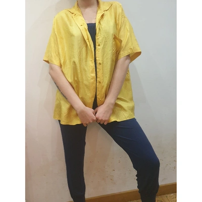 Pre-owned Romeo Gigli Silk Shirt In Yellow