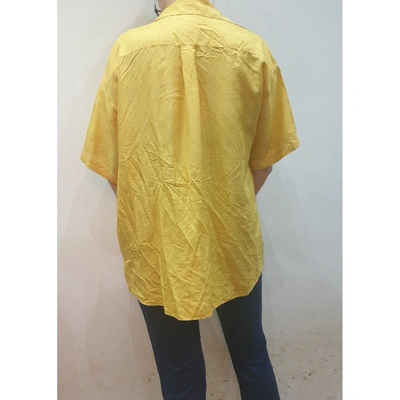 Pre-owned Romeo Gigli Silk Shirt In Yellow