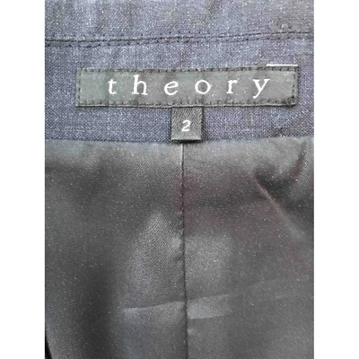 Pre-owned Theory Navy Wool Jacket