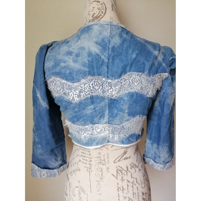 Pre-owned Anna Sui Short Vest In Blue
