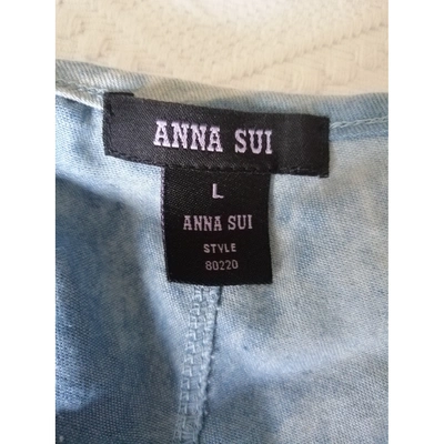Pre-owned Anna Sui Short Vest In Blue