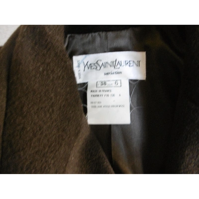 Pre-owned Saint Laurent Brown Wool Coat