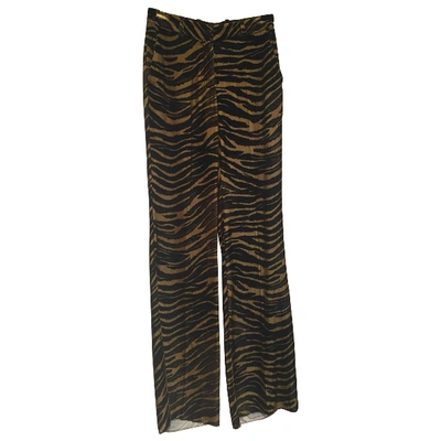 Pre-owned Roberto Cavalli Multicolour Velvet Trousers