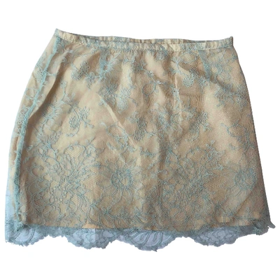 Pre-owned French Connection Mini Skirt In Beige