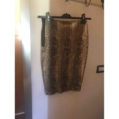 Pre-owned Lanvin Silk Mid-length Skirt In Beige