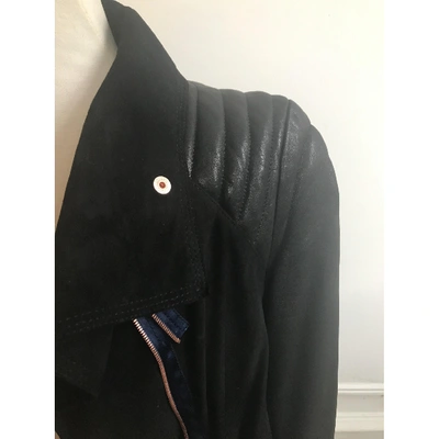 Pre-owned Avelon Leather Jacket In Black