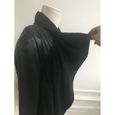 Pre-owned Avelon Leather Jacket In Black
