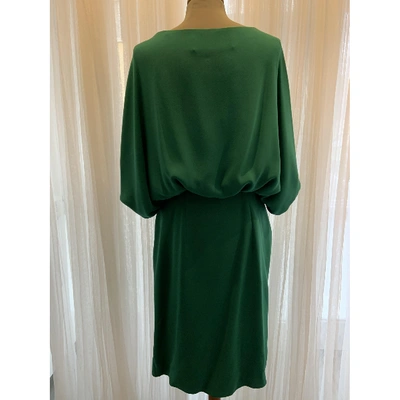 Pre-owned Valentino Green Silk Dress