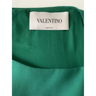 Pre-owned Valentino Green Silk Dress