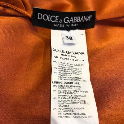 Pre-owned Dolce & Gabbana Orange Lace Dress