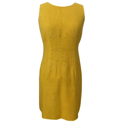 Pre-owned Aspesi Silk Mini Dress In Yellow