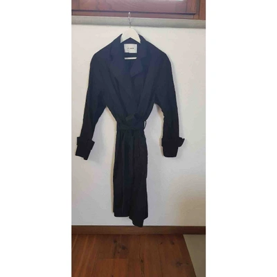 Pre-owned Aglini Blue Wool Trench Coat