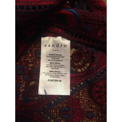 Pre-owned Sandro Burgundy Polyester Top