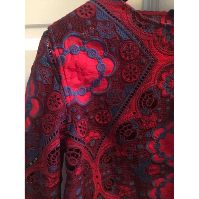 Pre-owned Sandro Burgundy Polyester Top