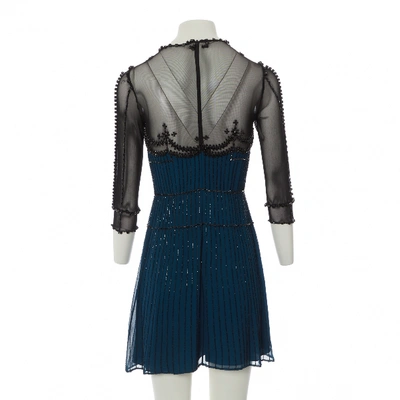 Pre-owned Jenny Packham Silk Mini Dress In Blue