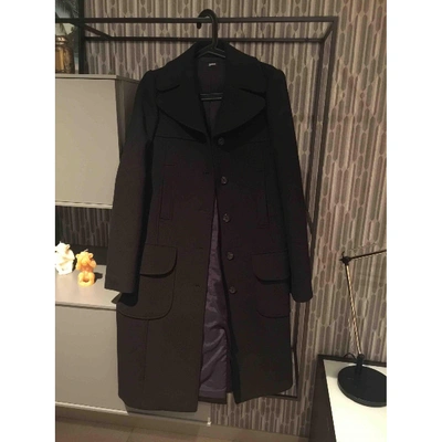Pre-owned Jil Sander Black Polyester Coat