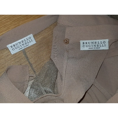 Pre-owned Brunello Cucinelli Silk Blouse In Camel