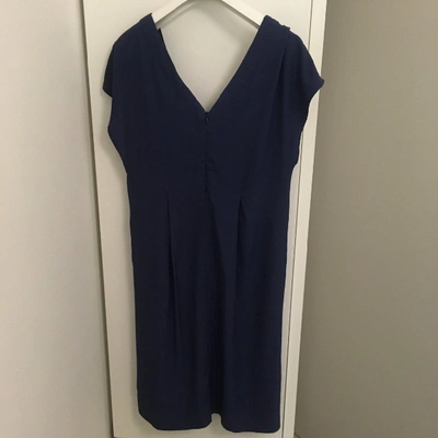 Pre-owned Jucca Silk Mid-length Dress In Blue