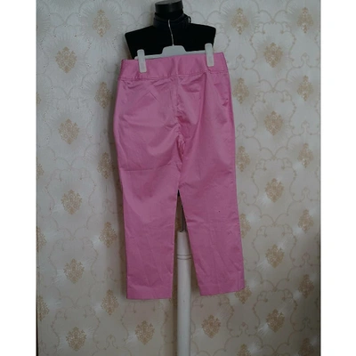 Pre-owned Moschino Carot Pants In Pink