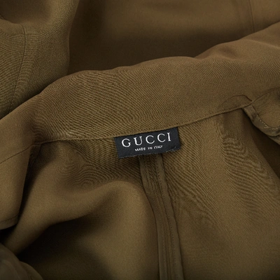 Pre-owned Gucci Mid-length Dress In Khaki
