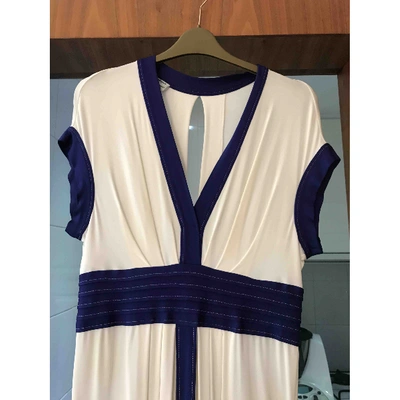 Pre-owned Philosophy Di Alberta Ferretti Mid-length Dress In Ecru