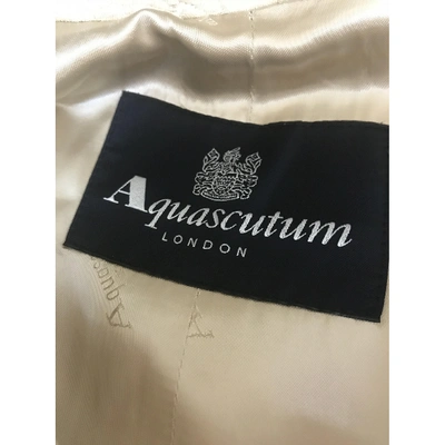 Pre-owned Aquascutum Gold Cotton Trench Coat