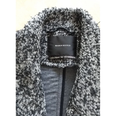 Pre-owned Maison Scotch Grey Wool Coat