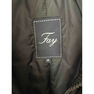 Pre-owned Fay Velvet Short Vest In Black