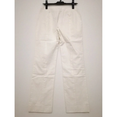 Pre-owned Loewe Trousers In White