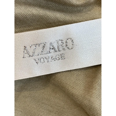 Pre-owned Azzaro Beige Silk Dress