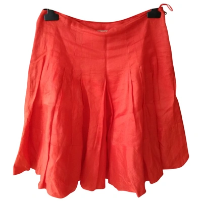 Pre-owned Prada Mid-length Skirt In Orange