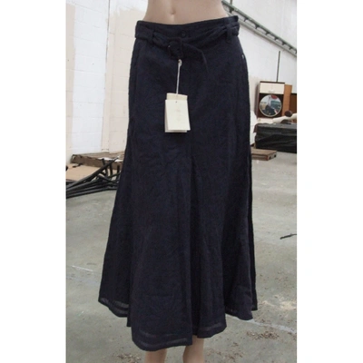 Pre-owned Nicole Farhi Wool Skirt In Blue