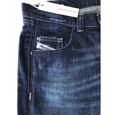 Pre-owned Diesel Blue Cotton - Elasthane Jeans